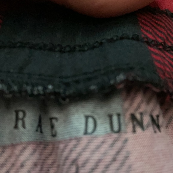 Rae Dunn Merry Red and Black Plaid Joggers Pants Sweats - Picture 5 of 5